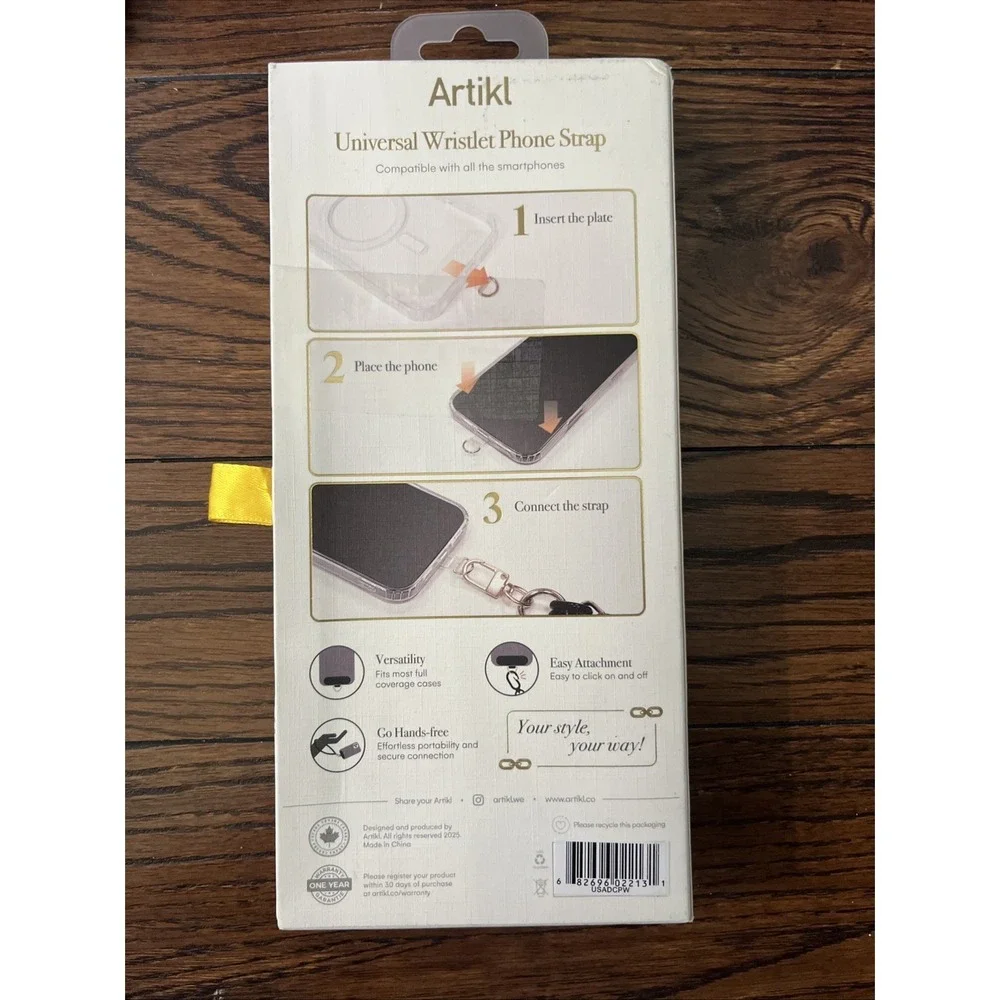 Artikl Universal Wristlet Phone Strap Pearls and Gold Chains Design NEW